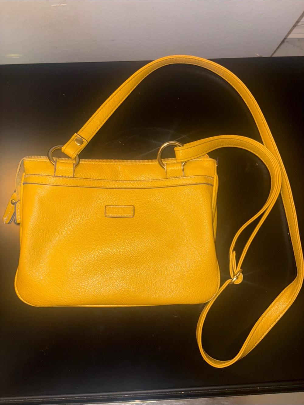 Yellow Leather Crossbody Shoulder Bag - Women by Relic